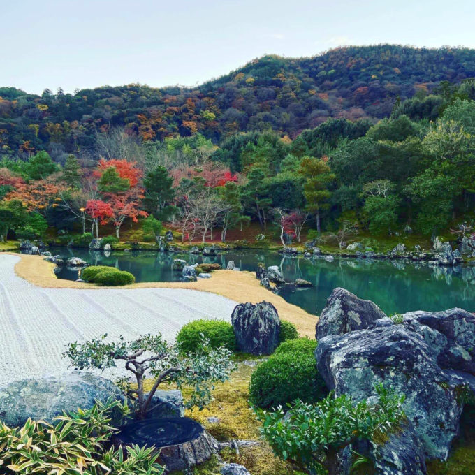 京都嵐山天龍寺庭園